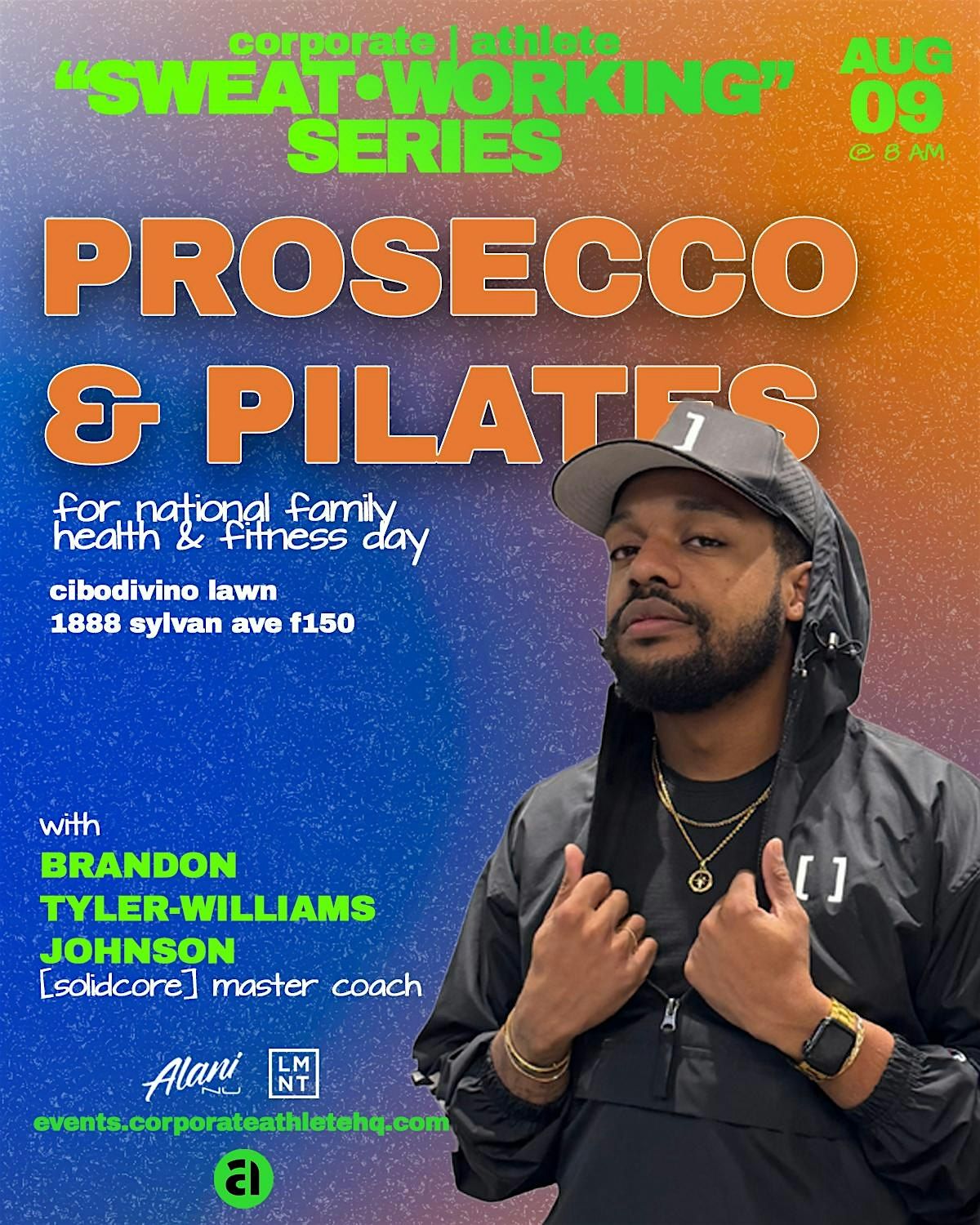 Pilates & Prosecco with Brandon Tyler- Williams, 9 August | Event in Dallas | AllEvents