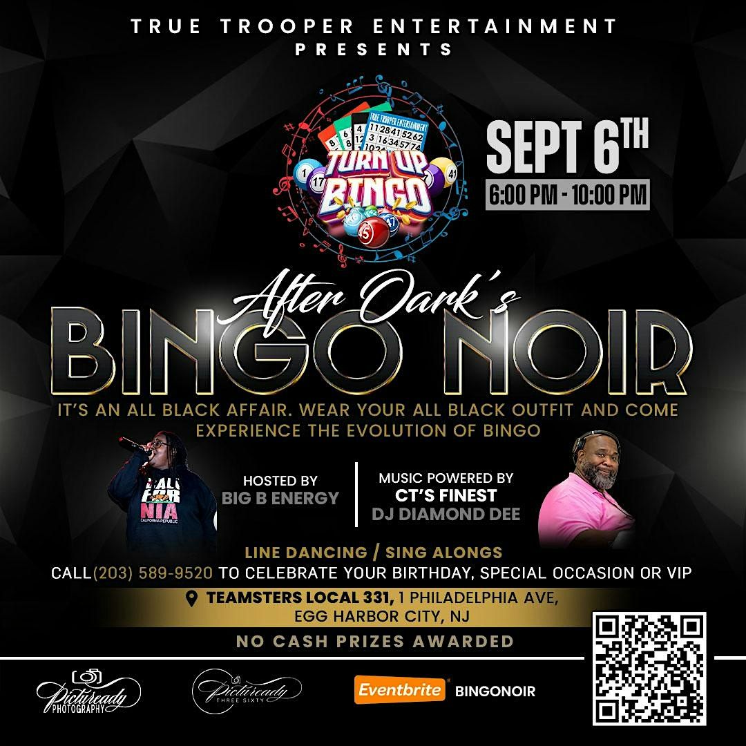 Turn Up Bingo After Dark’s "Bingo Noir", 6 September | Event in Egg Harbor City | AllEvents