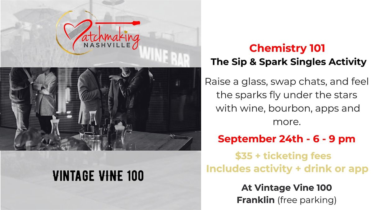 Chemistry 101: The Sip & Spark Singles Activity, 24 September | Event in Franklin | AllEvents