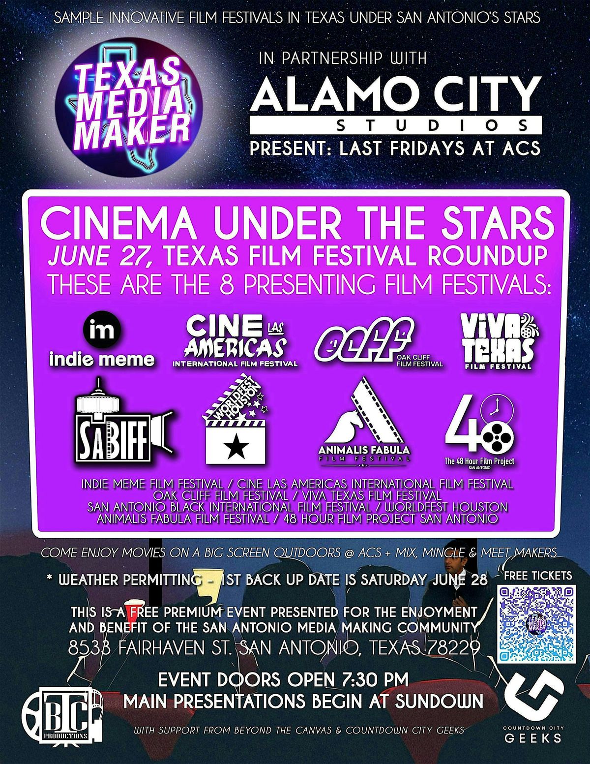 Cinema Under The Stars at Alamo City Studios