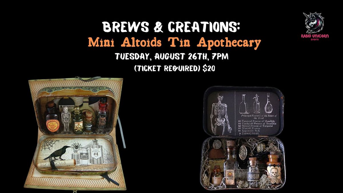 Brews & Creations: Mini Altoids Tin Apothecary, 26 August | Event in North Kansas City | AllEvents