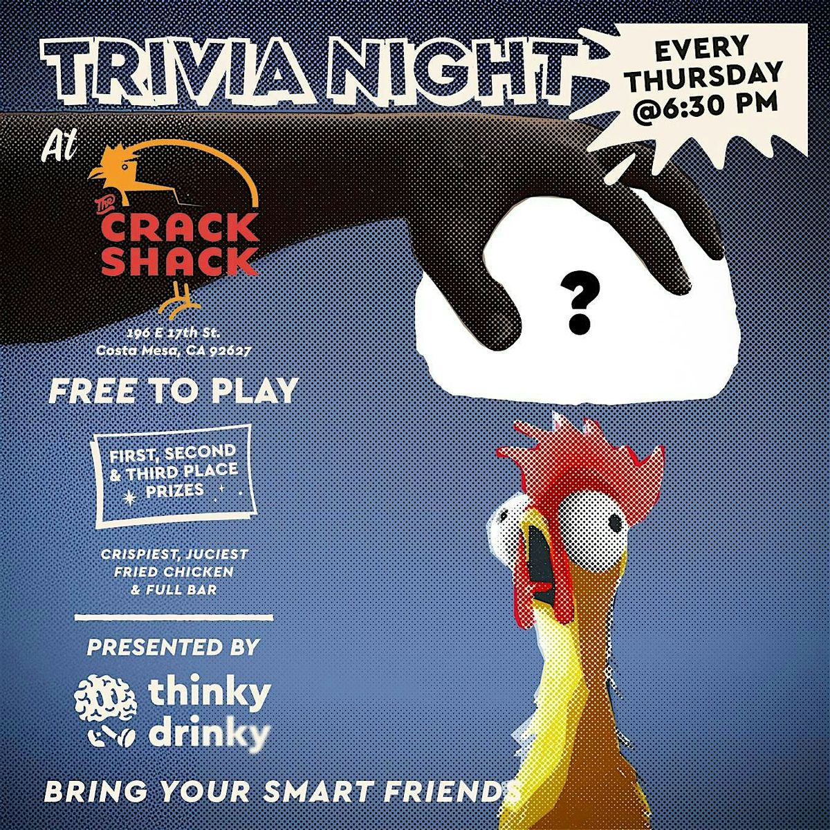 Free Trivia Night at Crack Shack Thursday nights at 6:30pm in Costa Mesa | Event in Costa Mesa | AllEvents