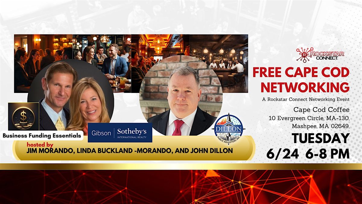 Free Cape Cod Rockstar Connect Networking Event (June, MA), 24 June | Event in Mashpee | AllEvents