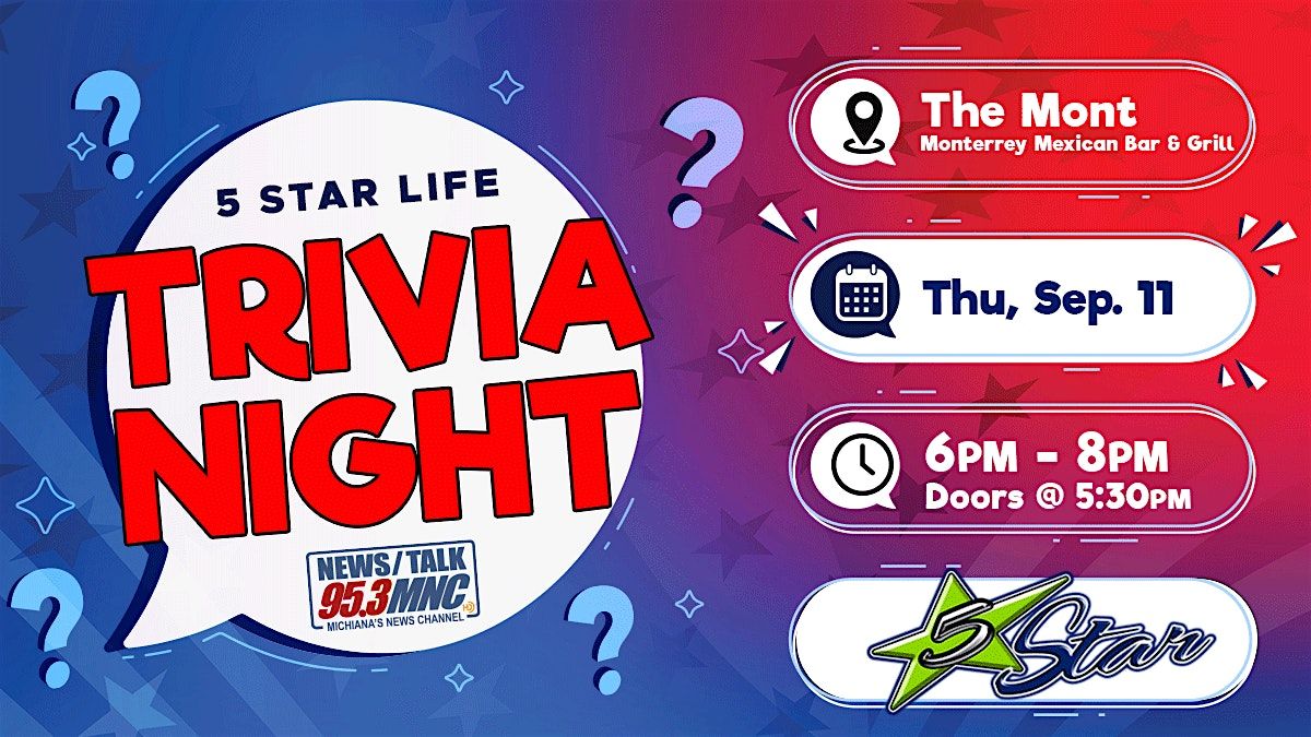95.3 MNC Trivia Night, 11 September | Event in Mishawaka | AllEvents