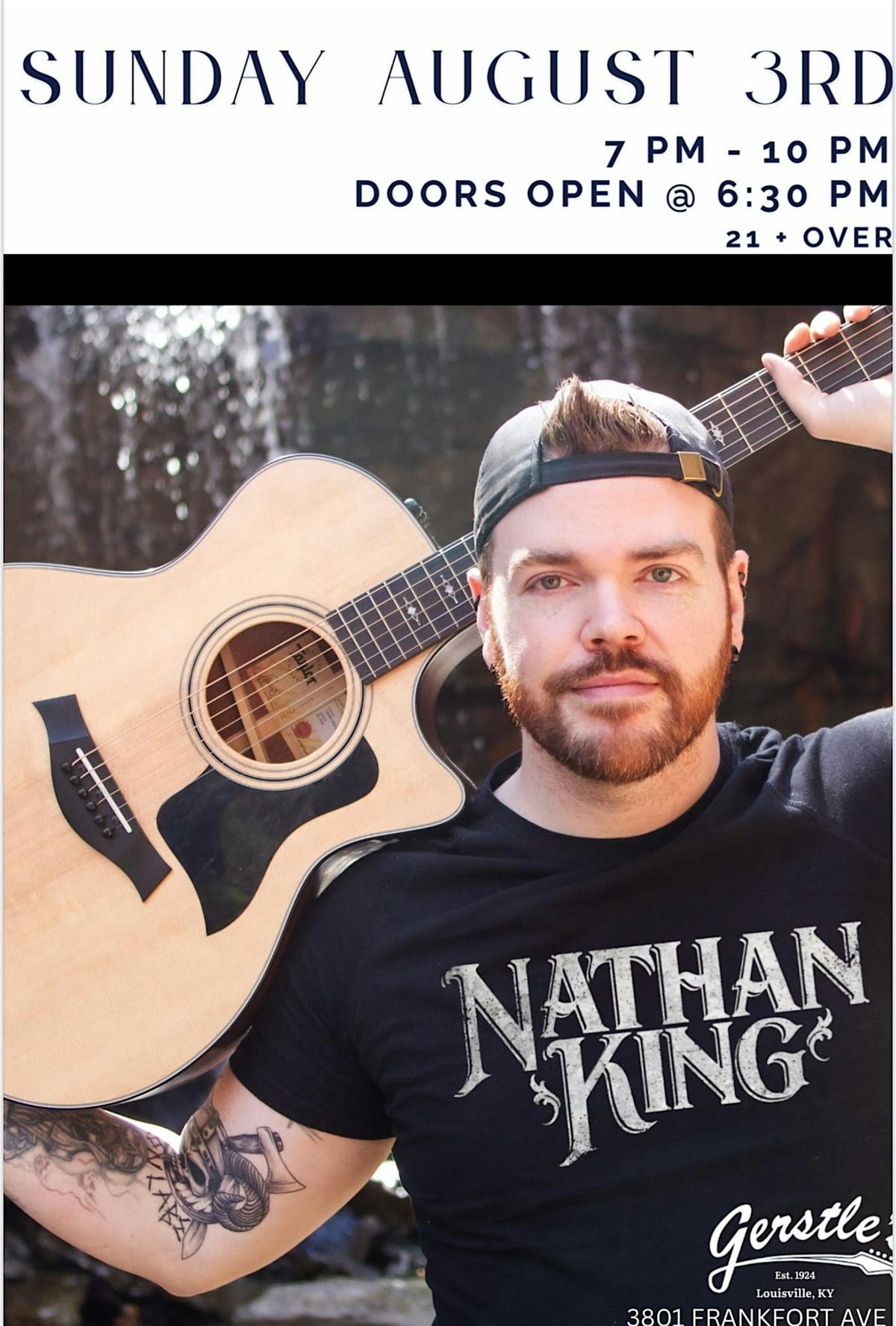 Nathan King Live at Gerstle's, 3 August | Event in Louisville | AllEvents