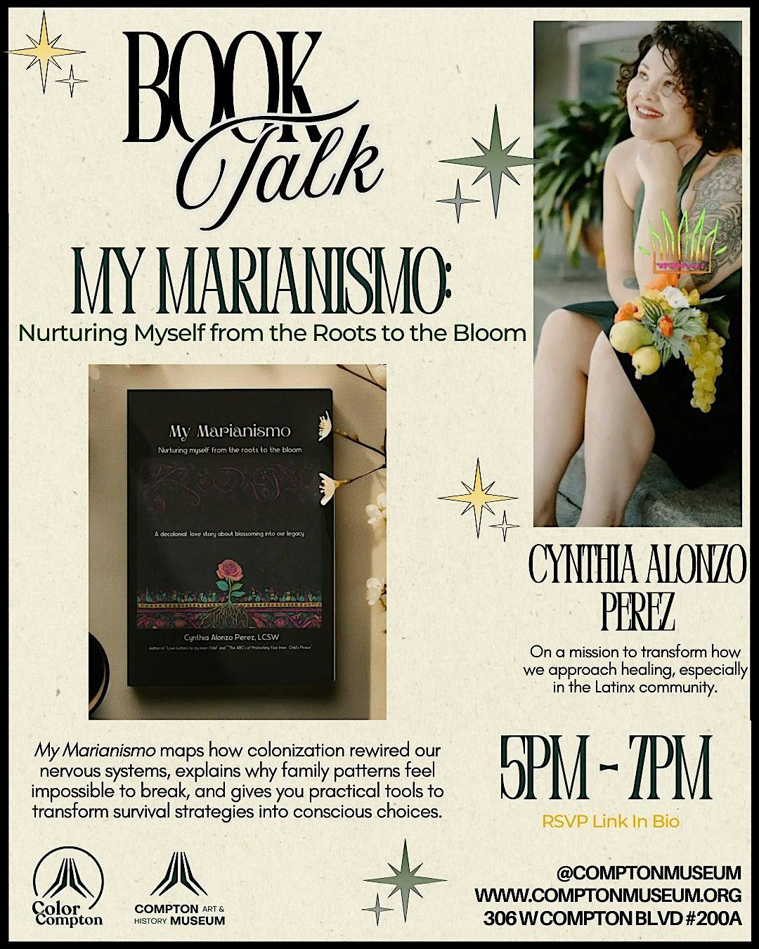 Music as the Medicine & Book Talk with Cynthia Alonzo, 15 May | Event in Compton | AllEvents