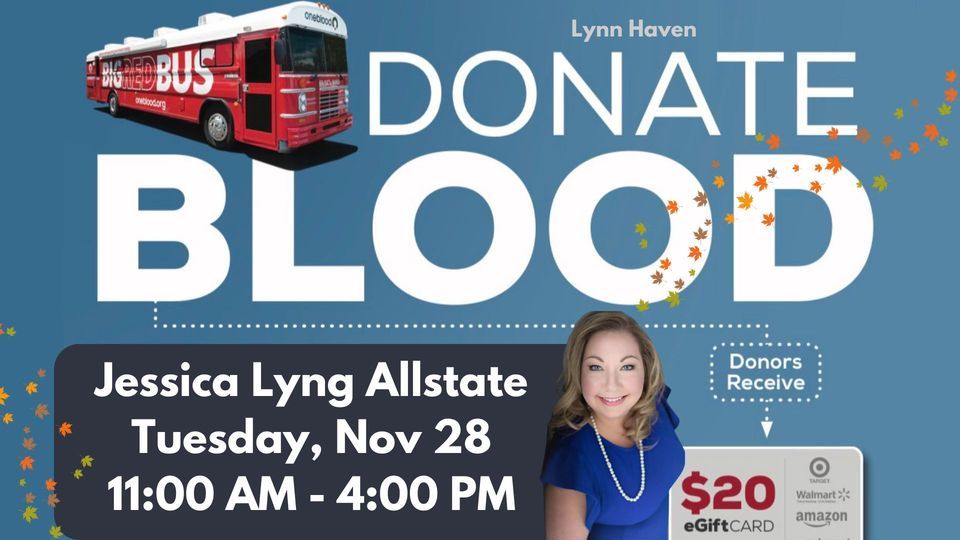 Jessica Lyng Allstate Lynn Haven Blood Drive, Jessica Lyng Allstate