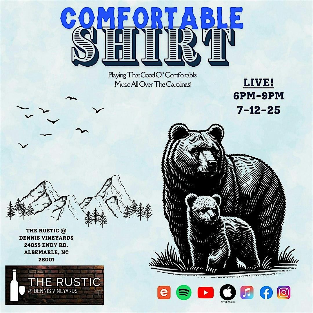 Comfortable Shirt: Live from THE RUSTIC @ Dennis Vineyards!, 12 July | Event in Albemarle | AllEvents