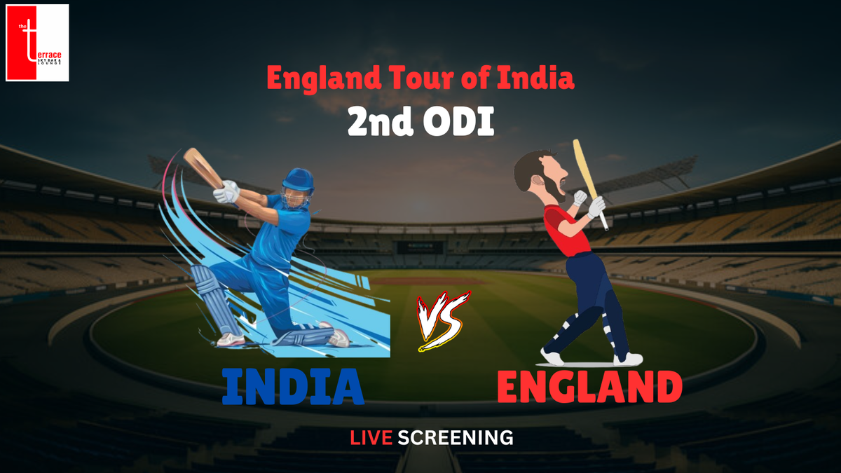 Live Screening of India vs England 2nd ODI, The Terrace, Ghaziabad, 9