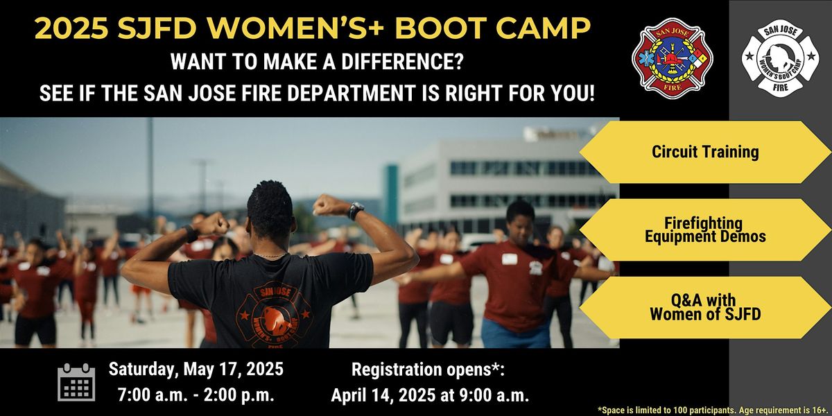 SJFD Women's+ Boot Camp, 17 May | Event in San Jose | AllEvents