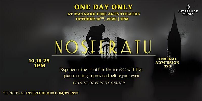 Nosferatu: Silent Movie with Live Piano Scoring, 18 October | Event in Maynard | AllEvents
