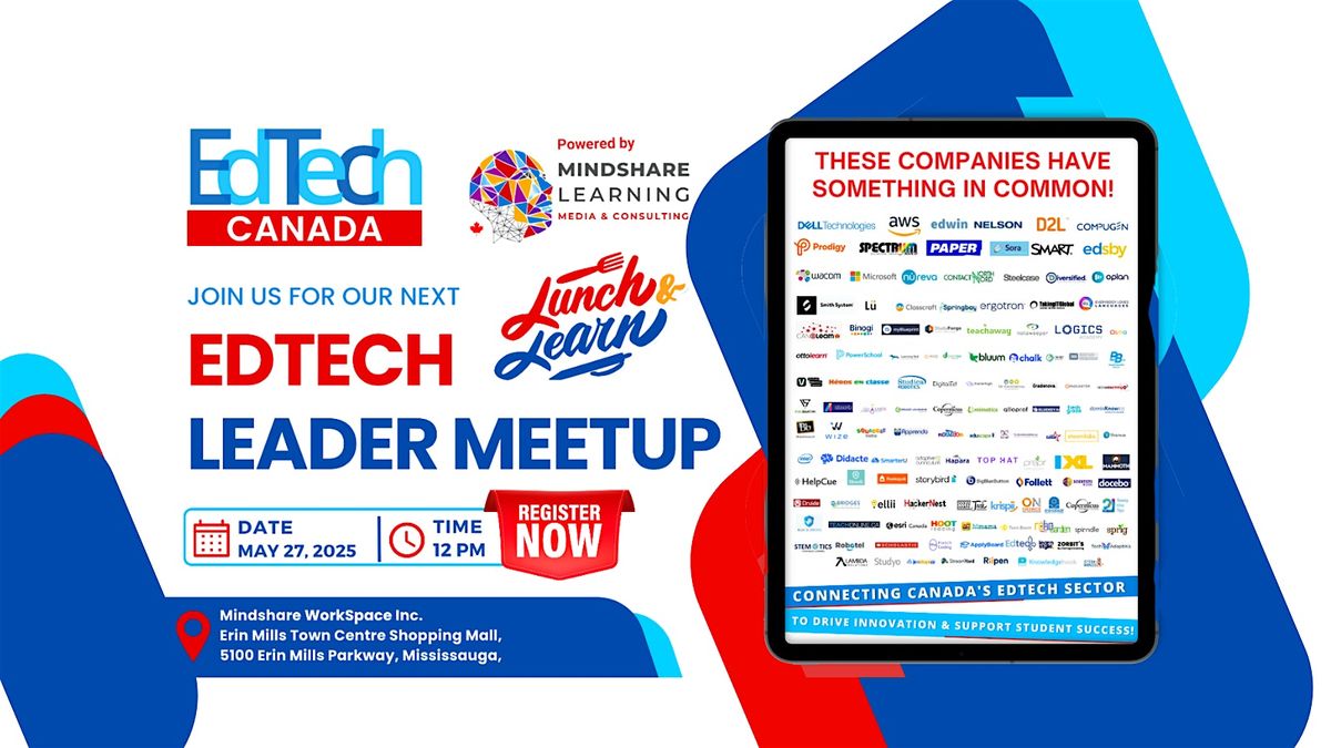 EdTech Canada Leader Meetup, 27 May | Event in Mississauga | AllEvents