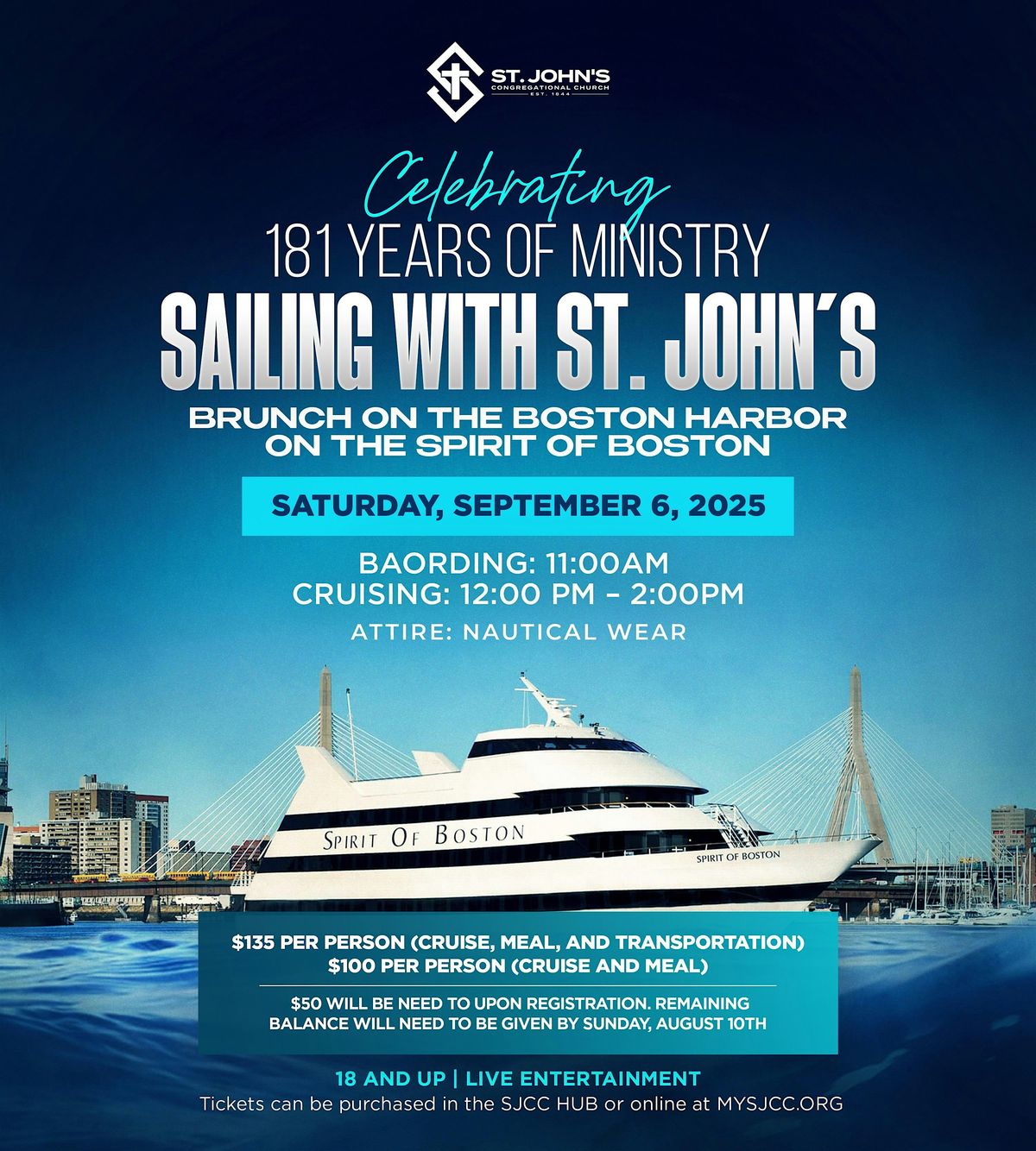 Sailing with St. John's, 6 September | Event in Boston | AllEvents