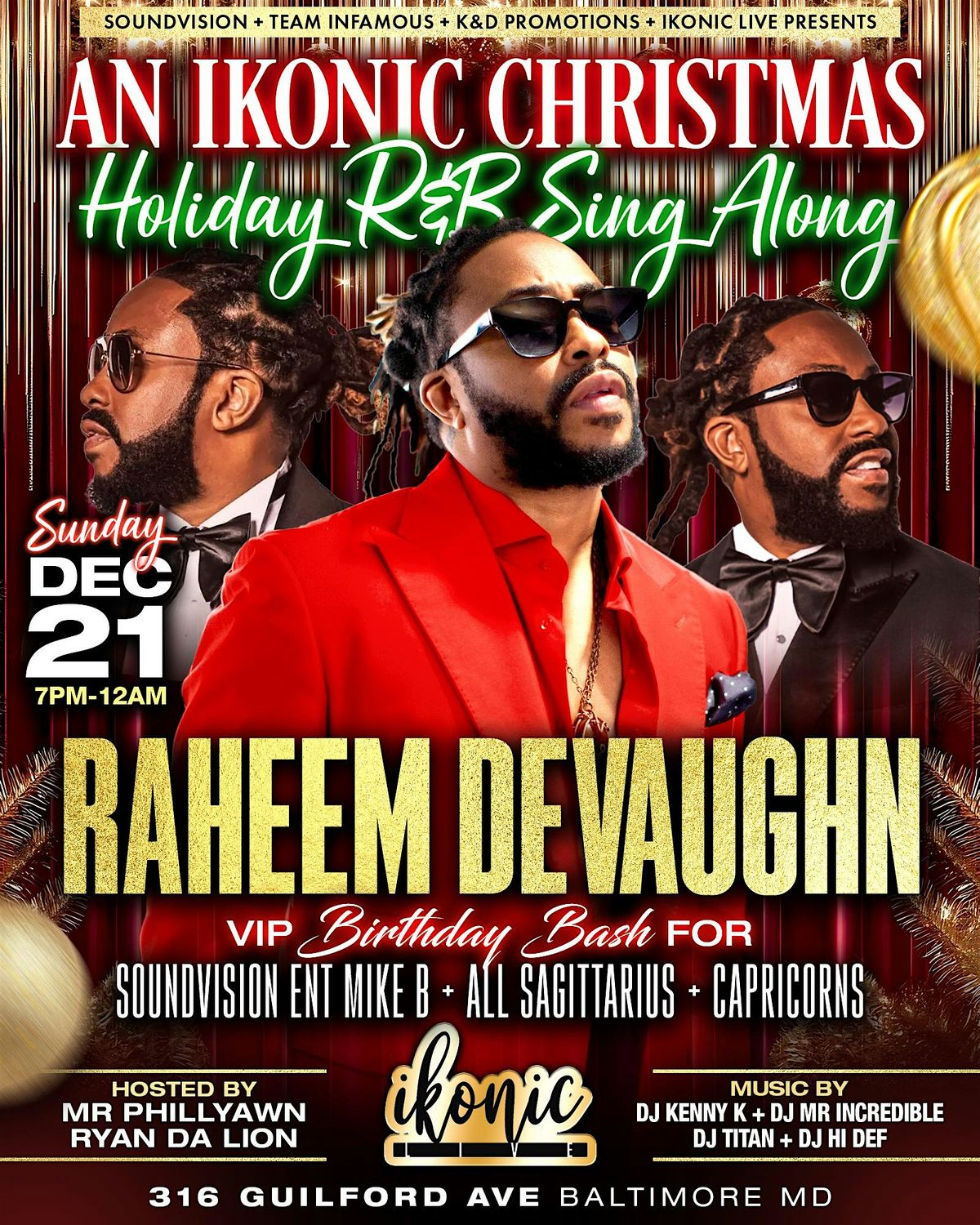 An Ikonic Christmas Holiday R&B Sing Along W/ Raheem DeVaughn, 21 December | Event in Baltimore | AllEvents