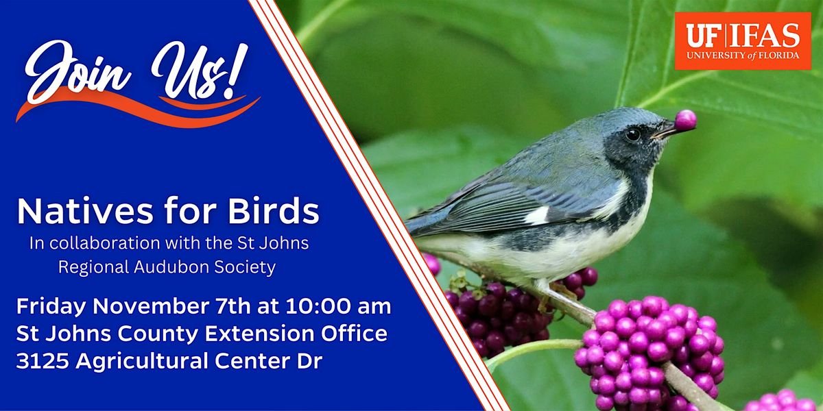 Native Plants for Birds, 7 November | Event in St. Augustine | AllEvents
