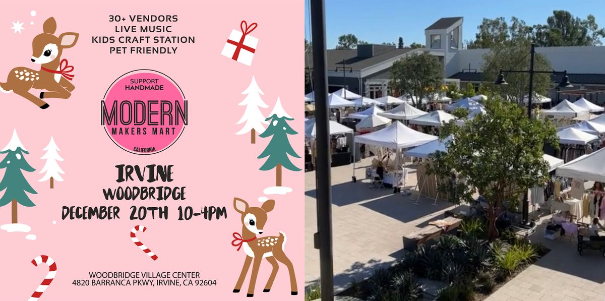 Modern Makers Mart – Irvine Woodbridge Holiday Market, 20 December | Event in Irvine | AllEvents