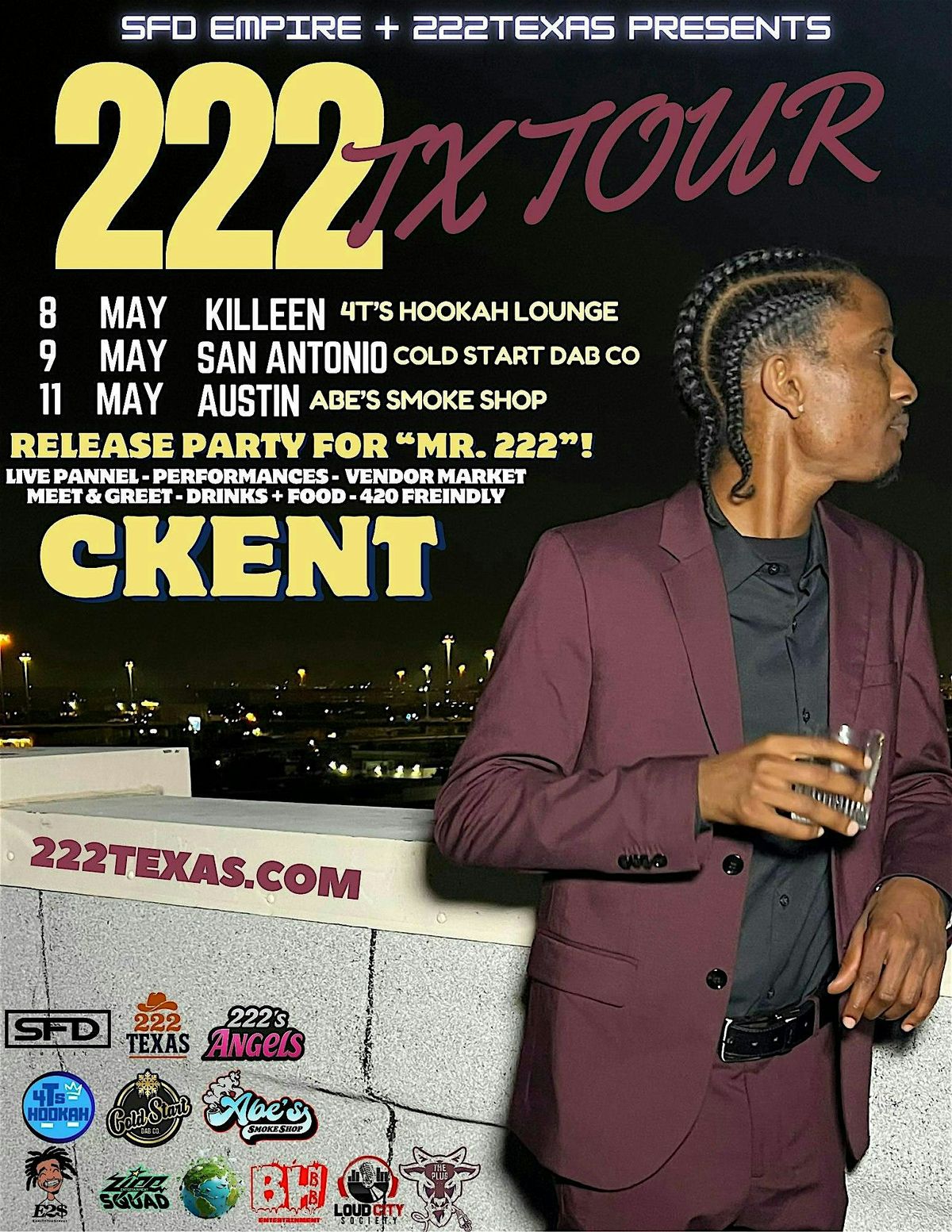 222 TEXAS TOUR (KILLEEN + SAN ANTONIO + AUSTIN) | Event in 3 CITIES | AllEvents