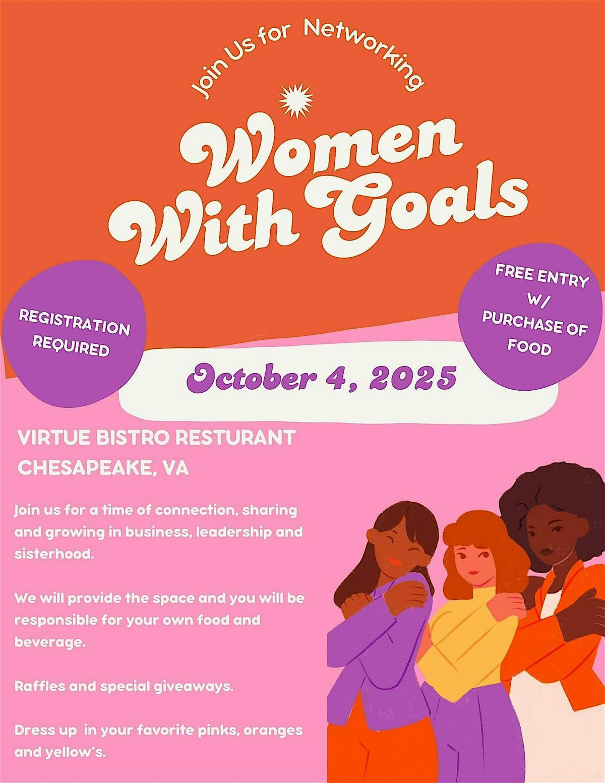 Women with Goals (Business Networking Event), 4 October | Event in Chesapeake | AllEvents