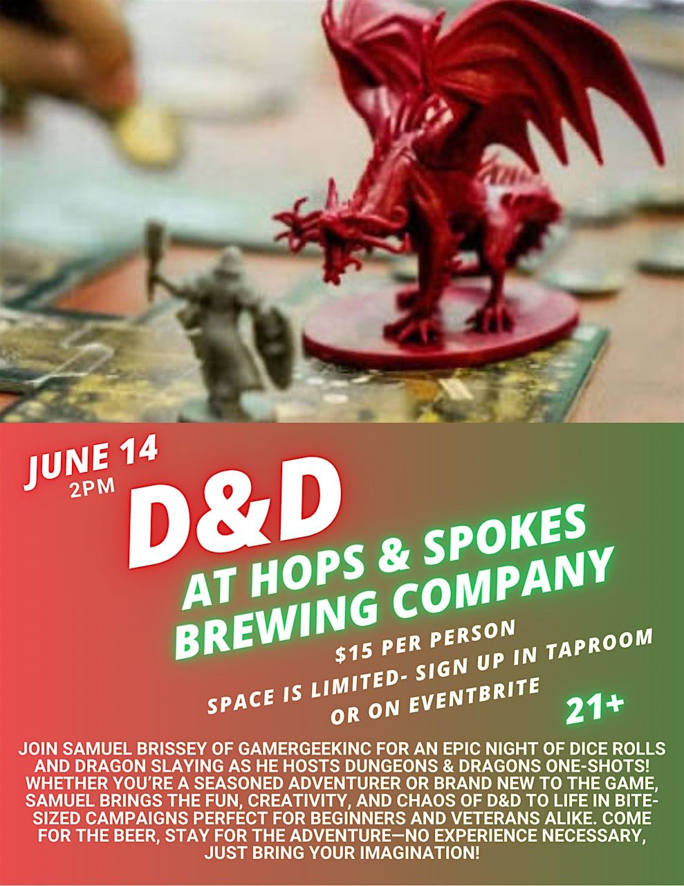 Play Dungeons & Dragons at Hops & Spokes Brewing Company, 8 November | Event in Yucaipa | AllEvents