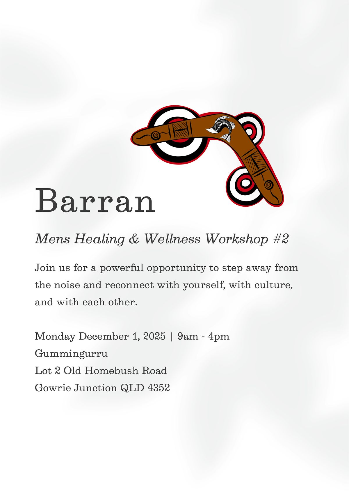 Barran Men’s Yarn Up, 15 December | Event in Gowrie Junction | AllEvents