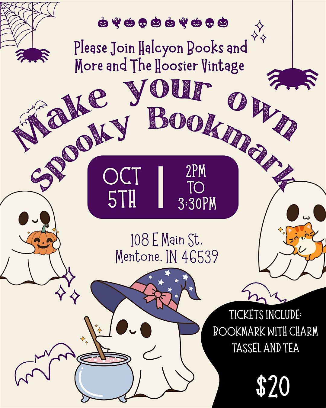 Make Your Own Spooky Bookmark with Tea, 5 October | Event in Mentone | AllEvents