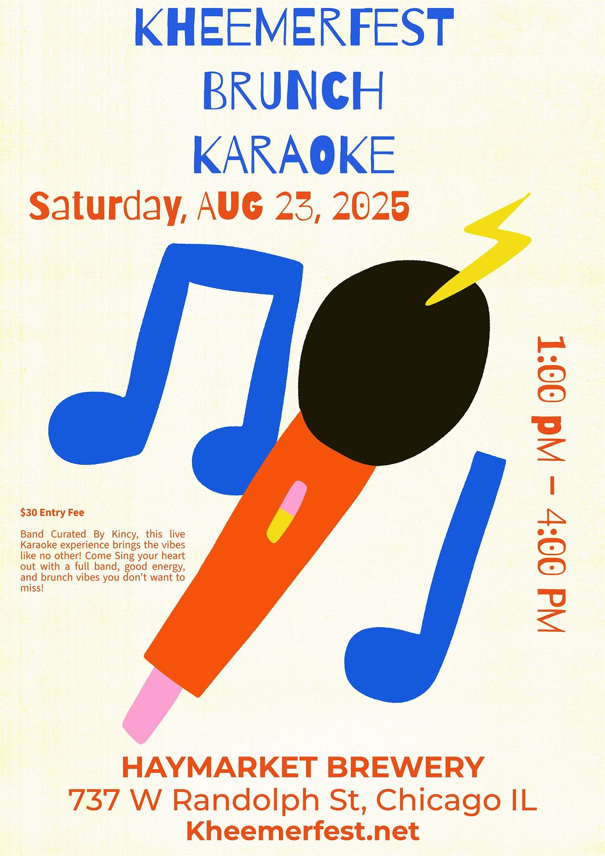Kheemerfest Brunch Karaoke, 23 August | Event in Chicago | AllEvents
