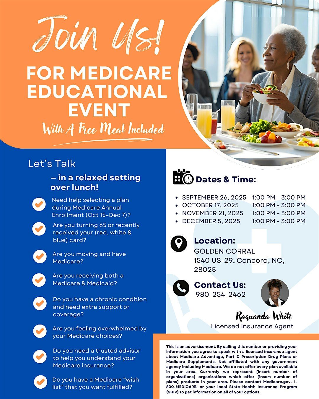 Free Golden Corral Lunch & Learn, 21 November | Event in Concord | AllEvents