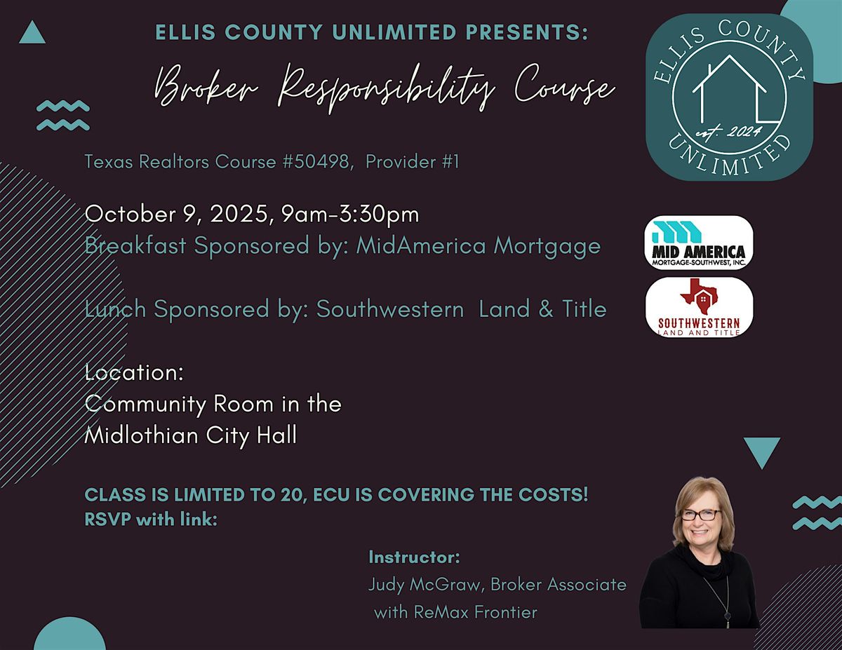 Broker Responsibility C.E. Course, 9 October | Event in Midlothian | AllEvents