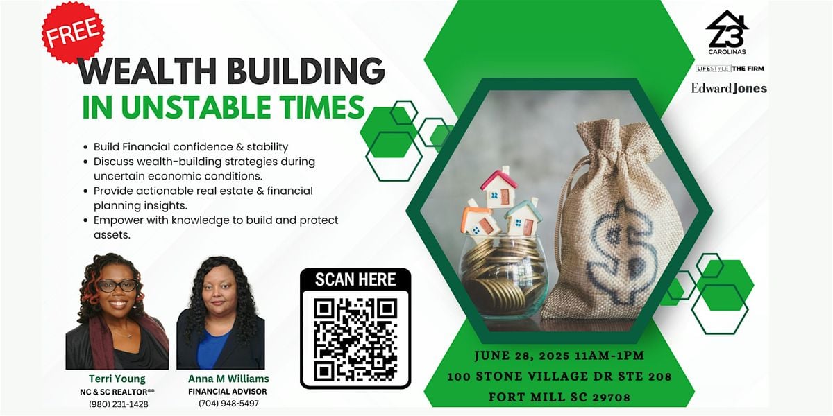 Building Wealth in Unstable Times & Markets, 28 June | Event in Fort Mill | AllEvents