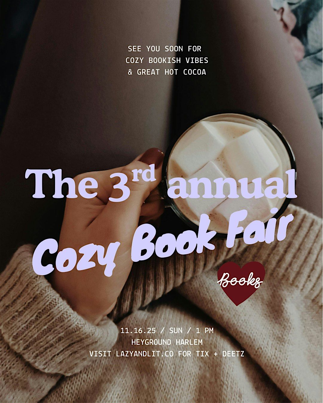 The 3rd Annual Cozy Book Fair in NYC, 16 November | Event in New York | AllEvents