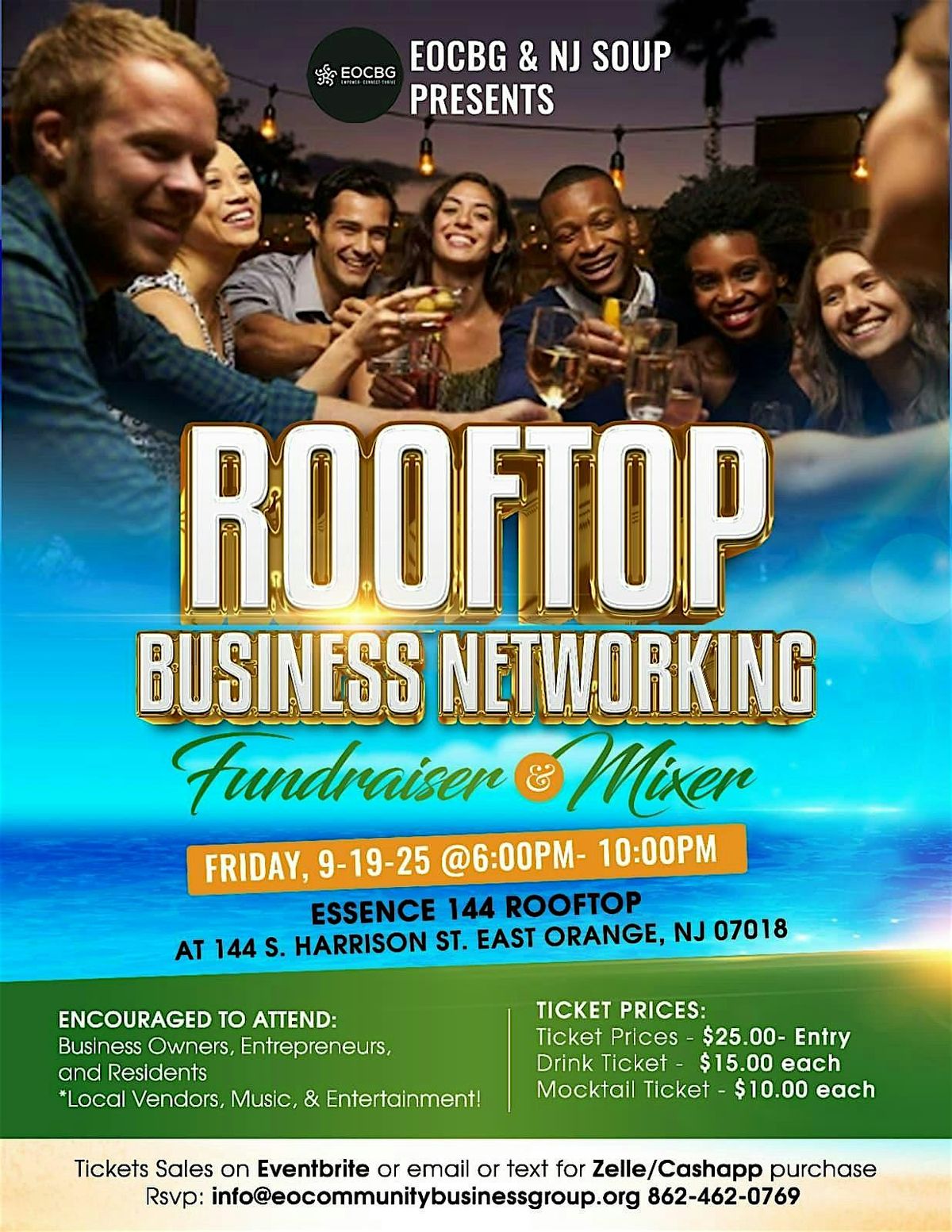 East Orange Community Business Group Rooftop Business Networking, 19 September | Event in East Orange | AllEvents