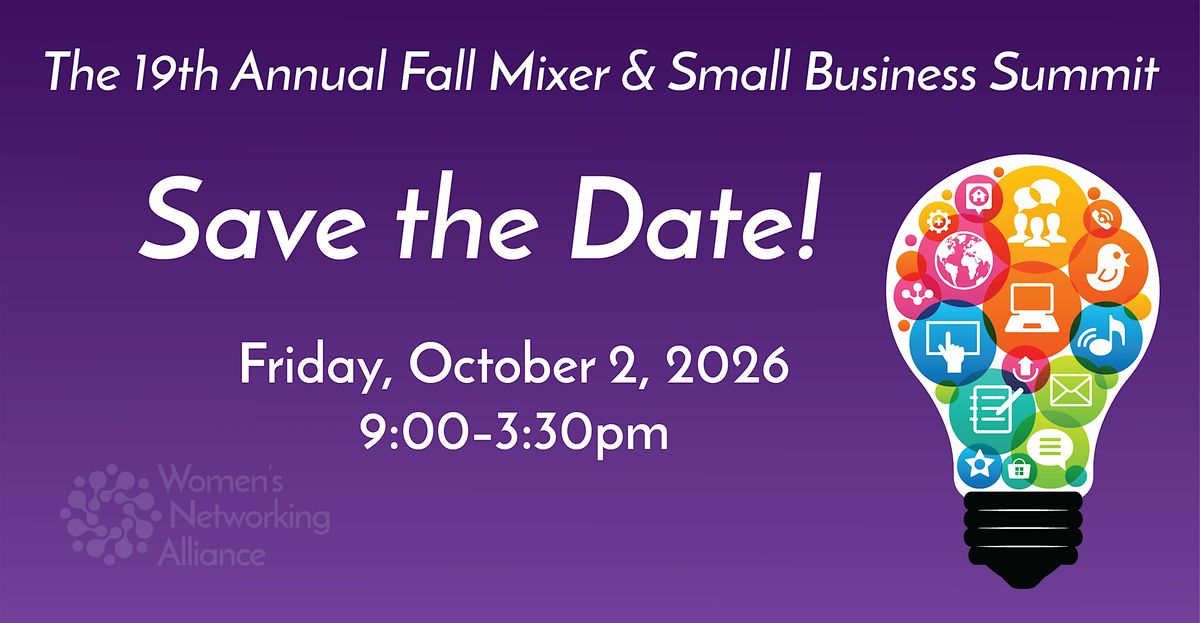 19th Annual Fall Mixer and Small Business Summit, 2 October | Event in San Jose | AllEvents