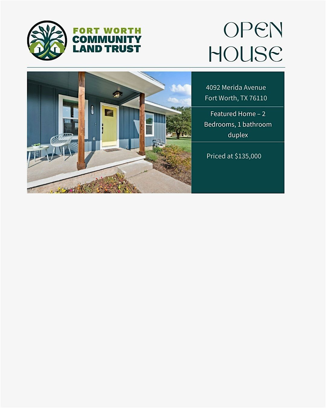 Open House | Event in Fort Worth | AllEvents