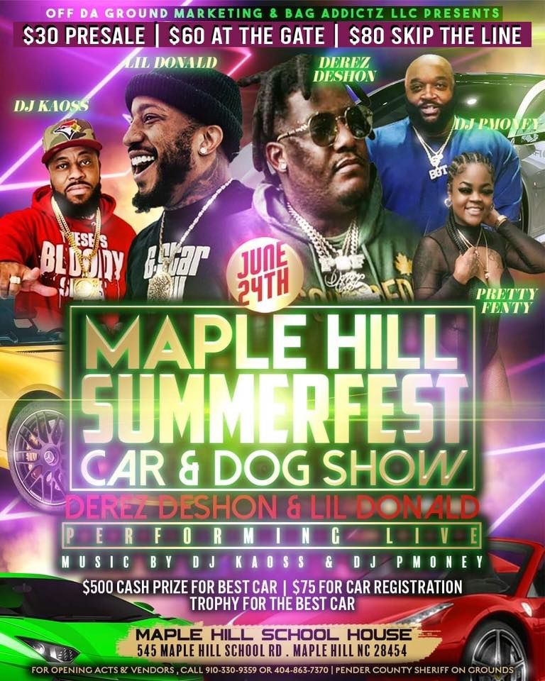 Maple Hill SummerFest, 545 Maple Hill School Rd, Maple Hill, NC 28454