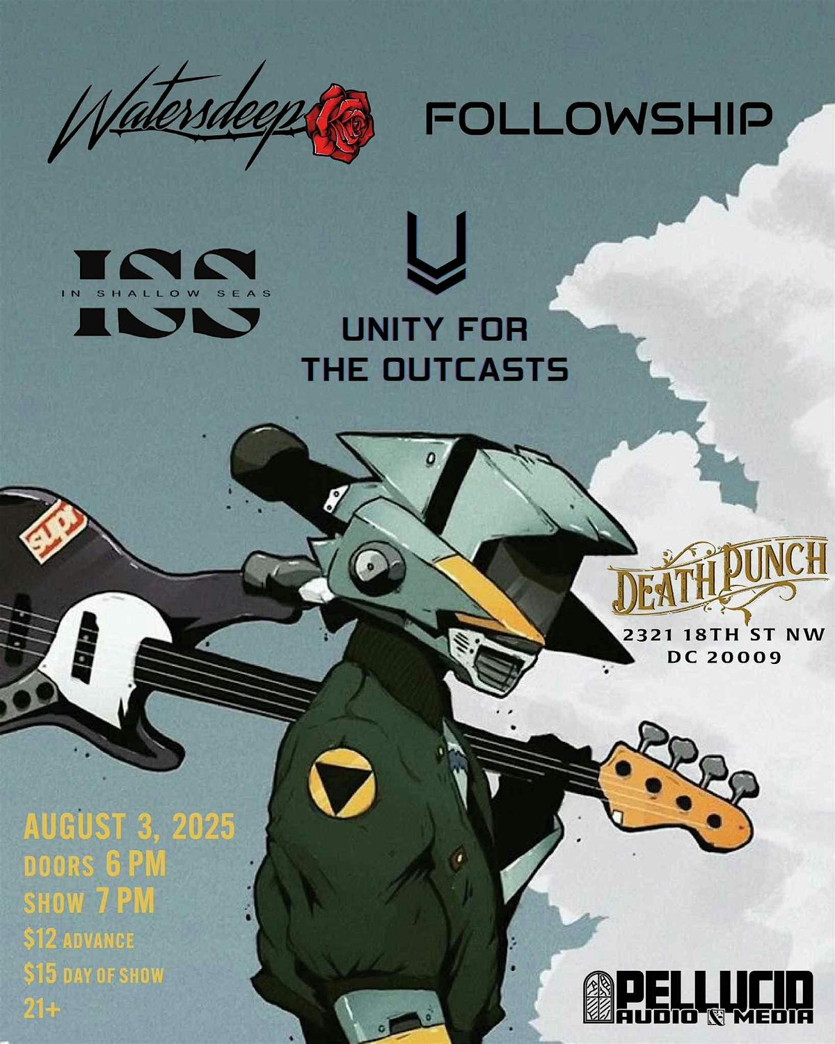 Unity For The Outcasts, Watersdeep, Followship + In Shallow Seas: LIVE!, 3 August | Event in Washington | AllEvents