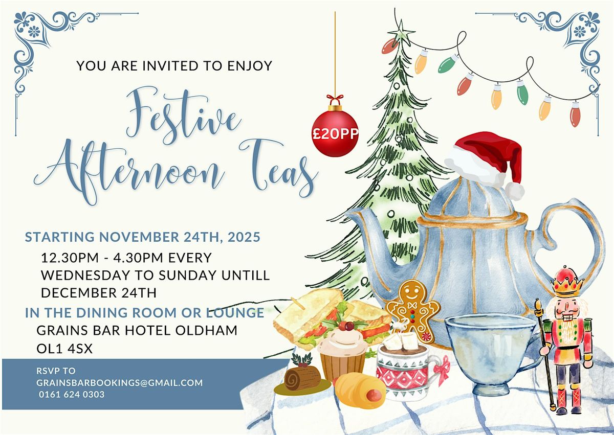 Festive Afternoon Teas with your besties, 27 November | Event in Oldham | AllEvents
