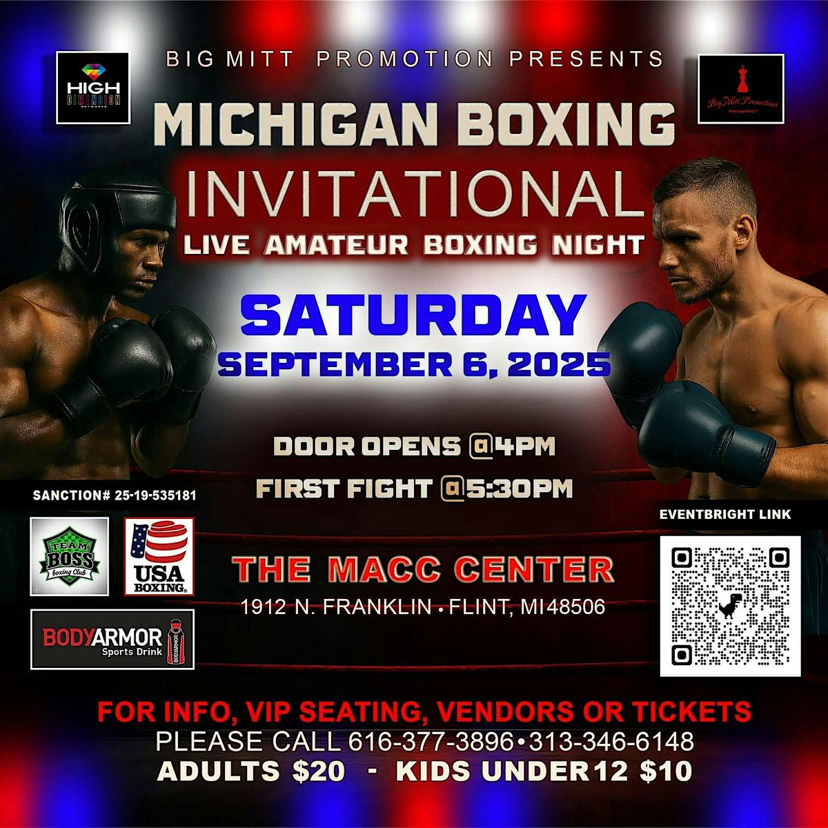 Michigan  Boxing Invitational, 6 September | Event in Flint | AllEvents