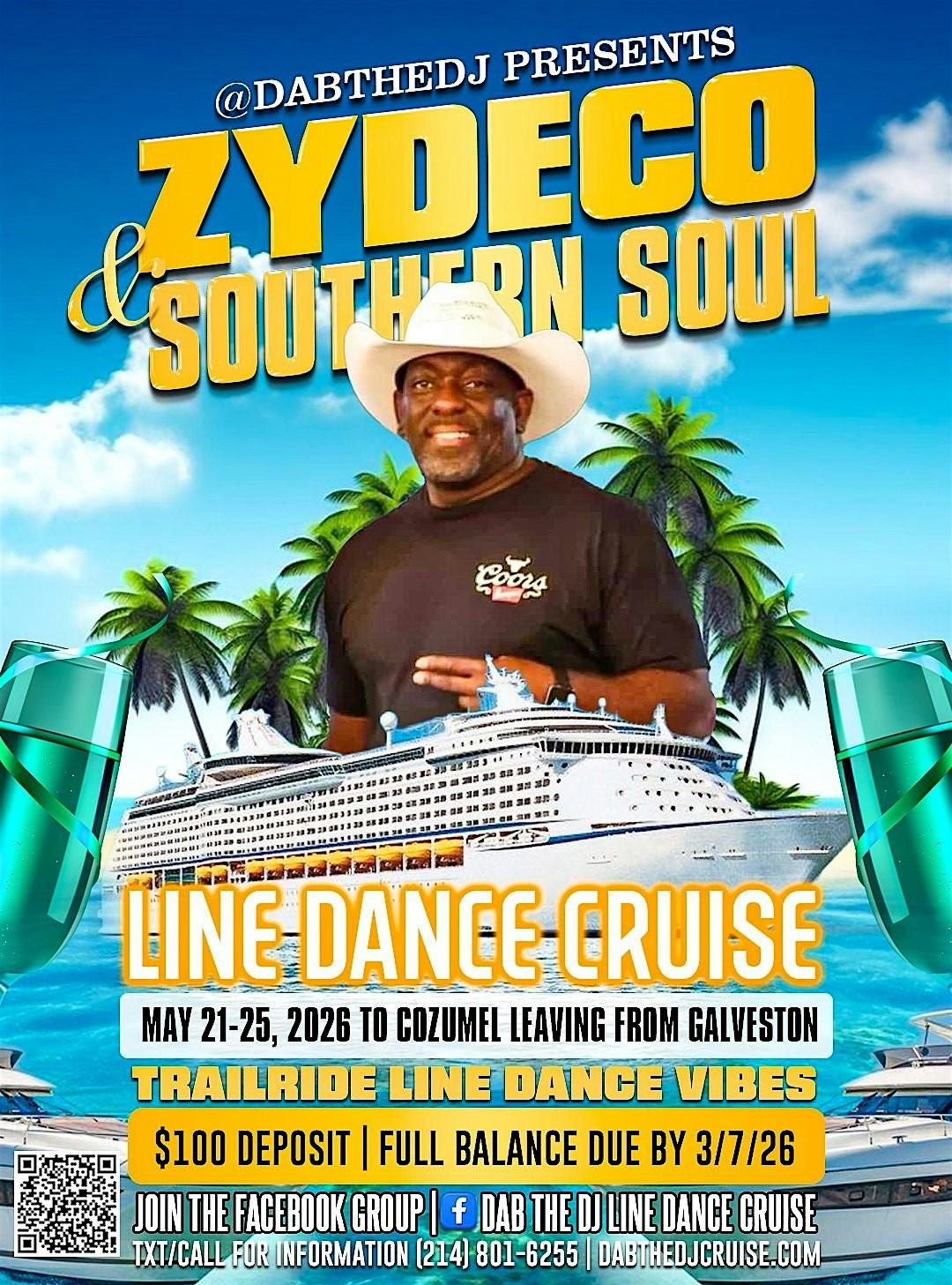 Zydeco & Southern Soul Line Dance Cruise hosted by @dabthedj, 31 August | Event in Galveston | AllEvents