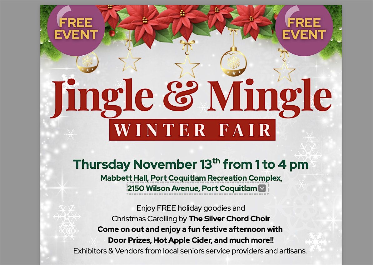 Jingle & Mingle Winter Fair, 13 November | Event in Port Coquitlam | AllEvents