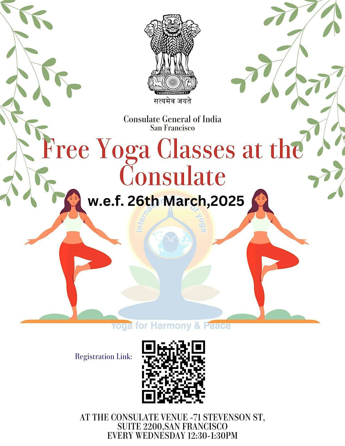 Free YOGA classes at the Consulate | Event in San Francisco | AllEvents