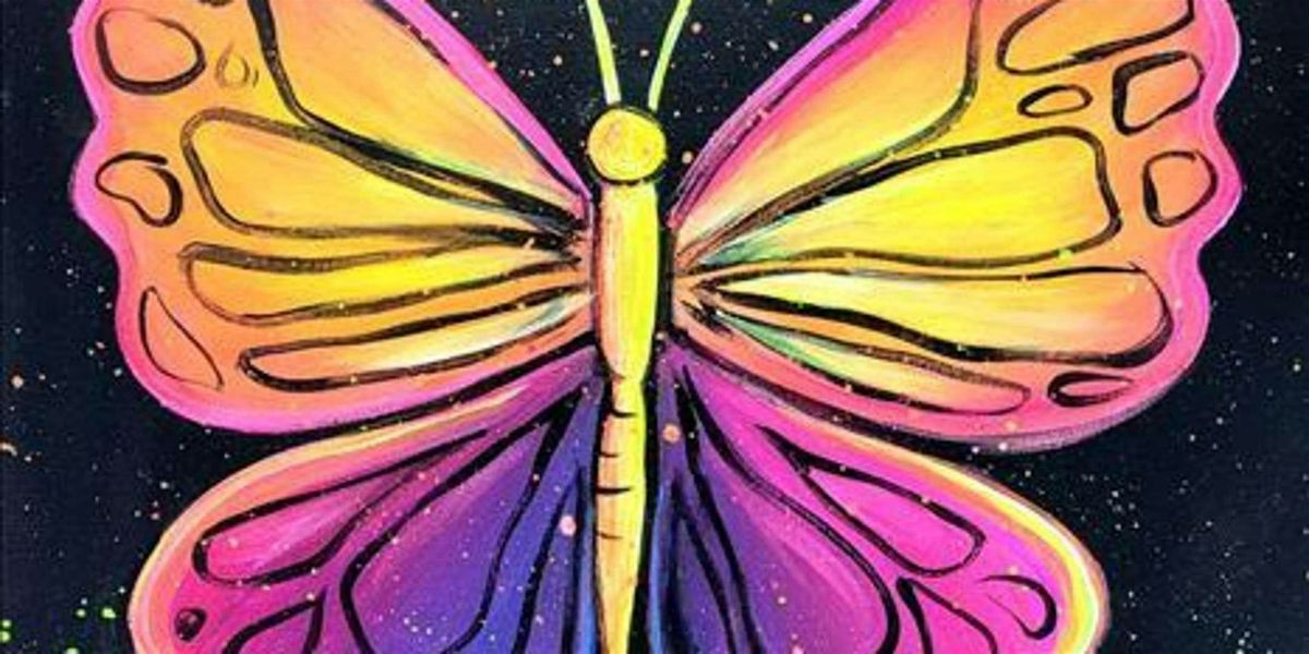 Glowing Neon Painted Butterfly - Paint and Sip by Classpop!™, 11 July | Event in Pasadena | AllEvents