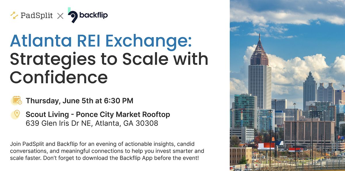 PadSplit & BackFlip REI Xchange: Real Talk, Real Lessons, Real Connections., 5 June | Event in Atlanta