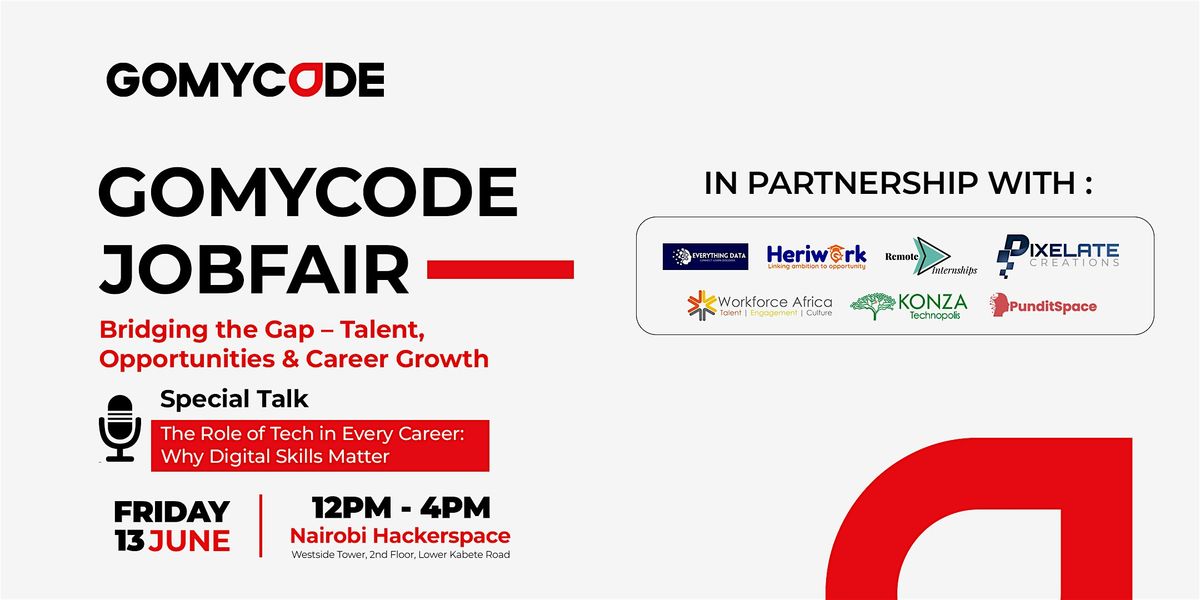 Job Fair: GOMYCODE Kenya, GOMYCODE Nairobi, 13 June 2025 | AllEvents