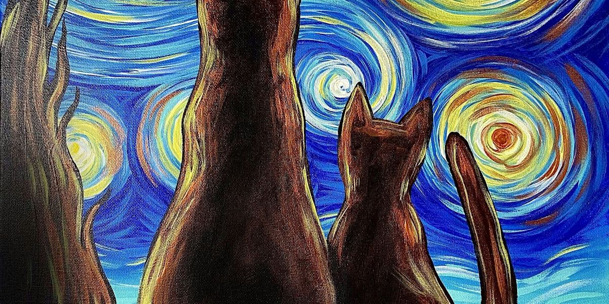 A Purr-fectly Starry Night  - Paint and Sip by Classpop!™, 7 June | Event in San Bruno | AllEvents