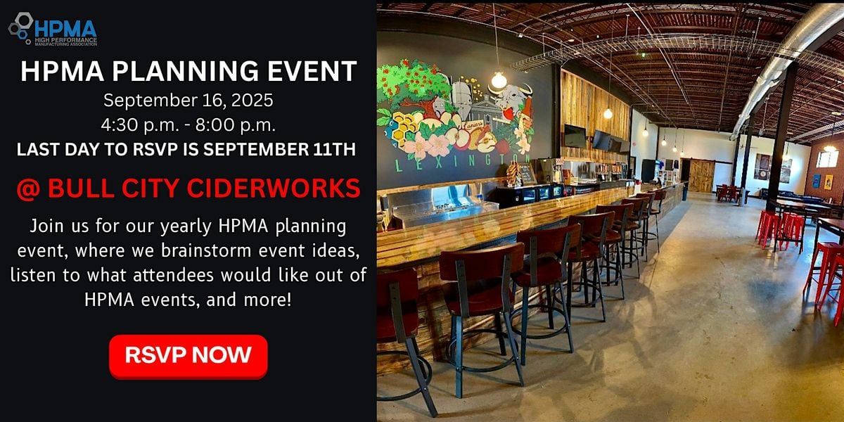 High-Performance Manufacturing Social Event, 16 September | Event in Lexington | AllEvents