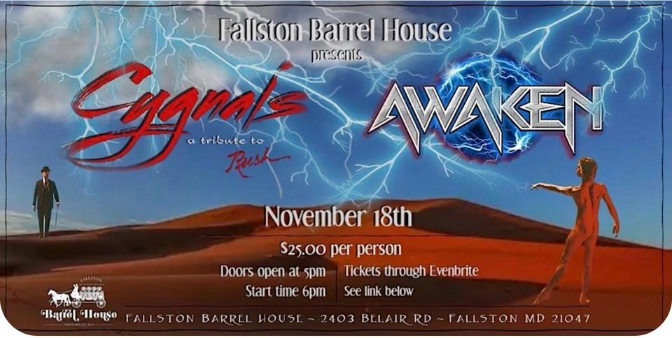 Cygnals & AWAKEN, Fallston Barrel House, November 18 to November 19