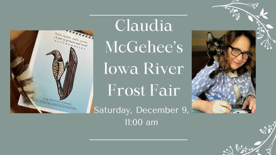 Claudia McGehees Iowa River Frost Fair, Prairie Lights Bookstore, Hills