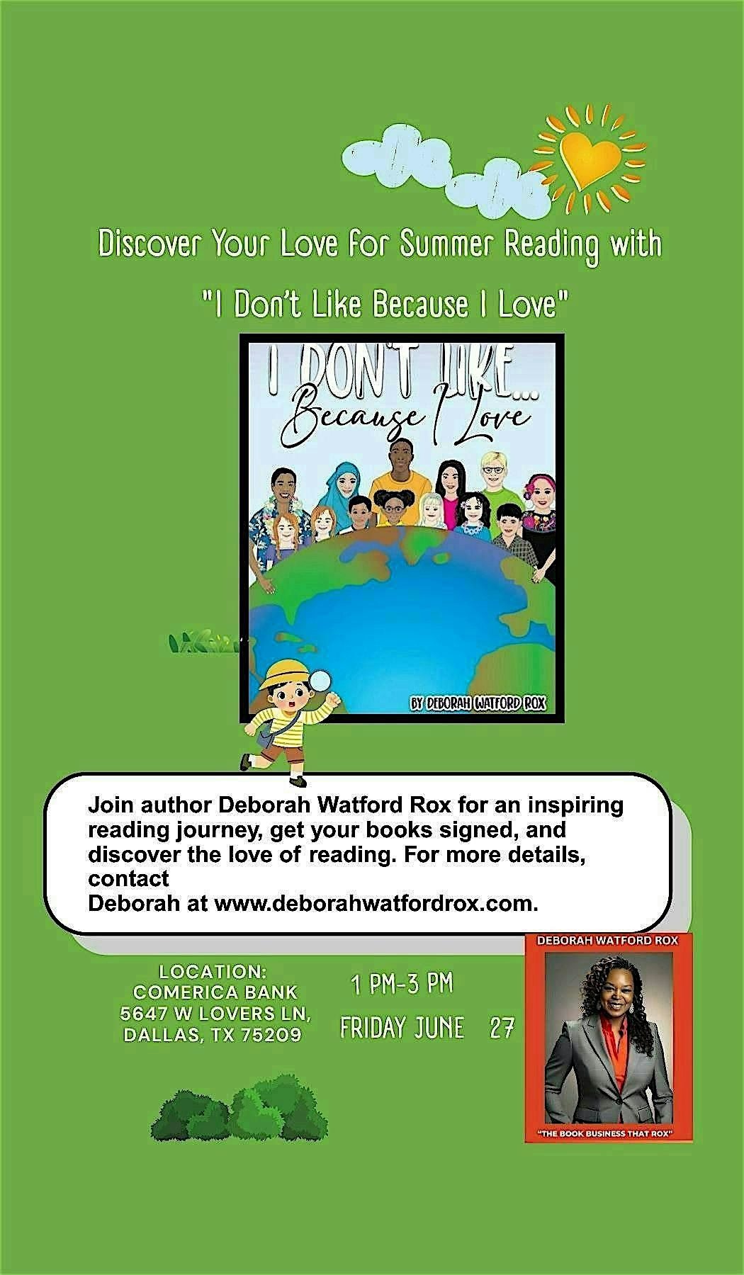 Dive Into Summer Reading With Deborah Watford Rox | Event in Dallas | AllEvents