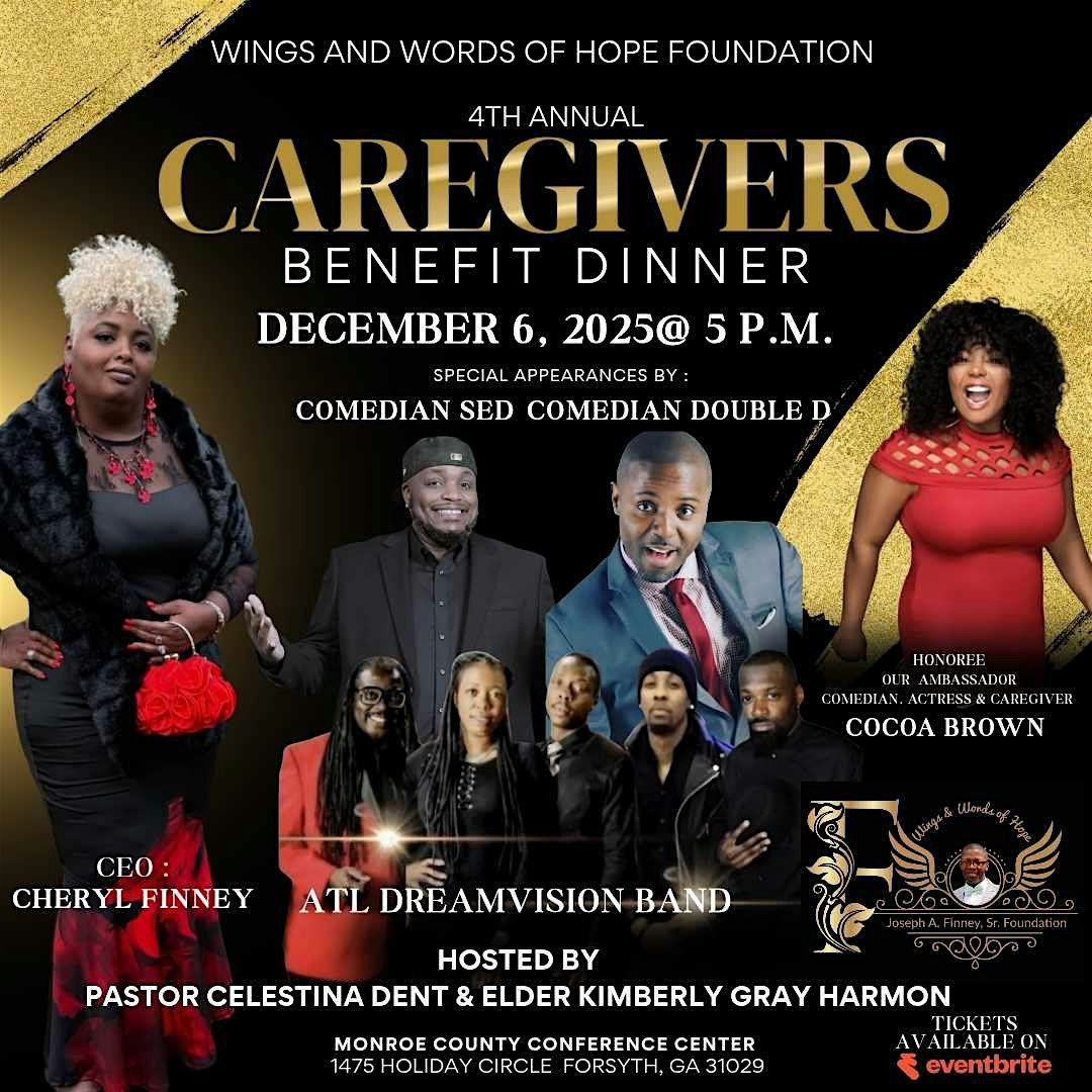 Wings and Words of Hope Foundation 4th Annual Caregiver’s Benefit Dinner, 6 December | Event in Forsyth