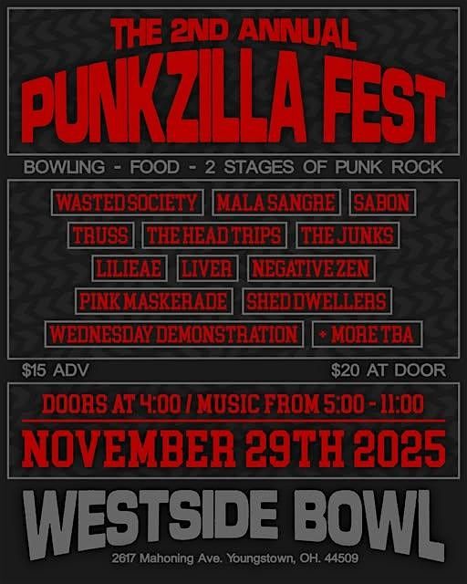 The 2nd Annual Punkzilla Fest, 29 November | Event in Youngstown | AllEvents